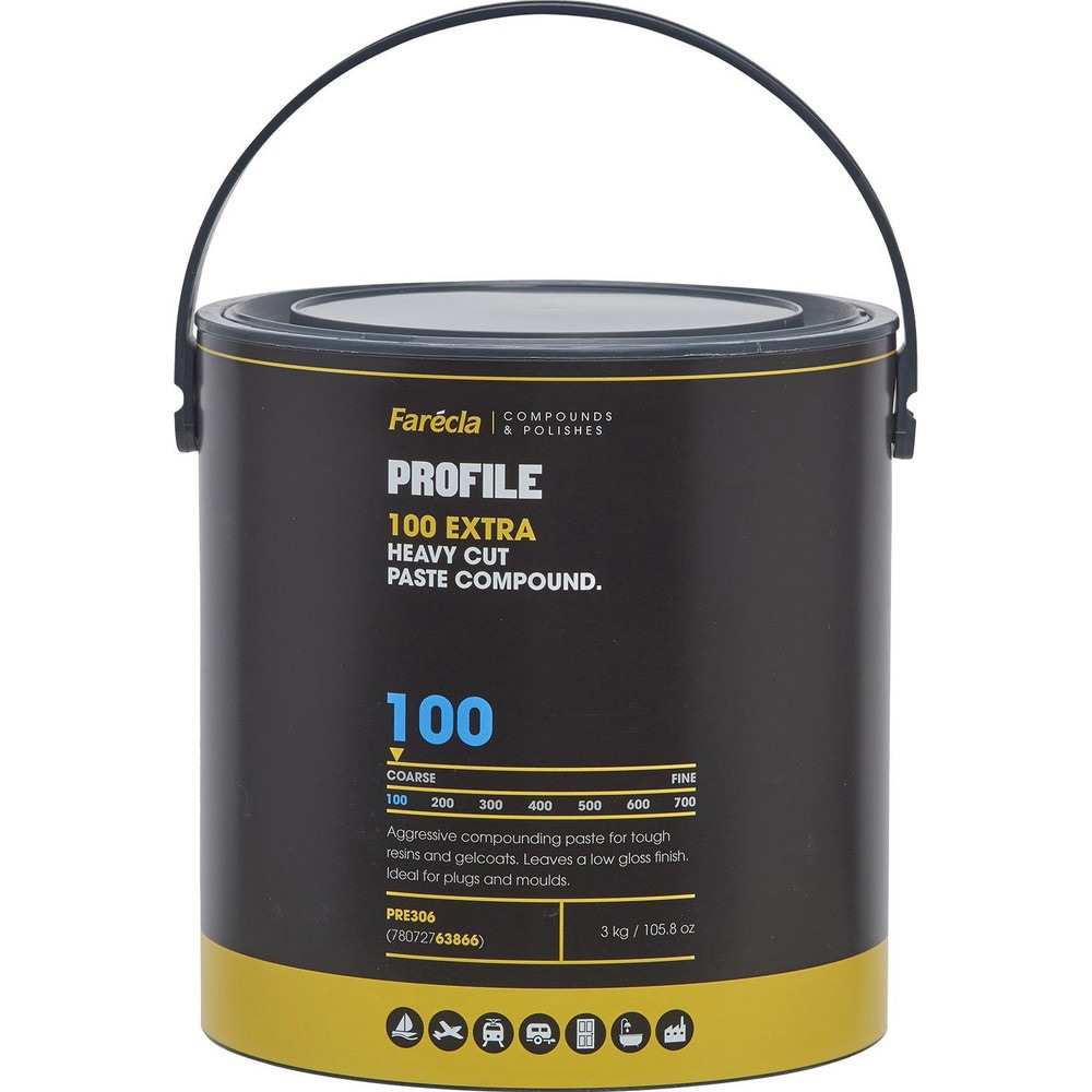 Buffing & Polishing Compounds; Compound Type: Paste Compound; Cut Compound ; Container Type: Can ; Material Application: Polyester; Vinylester; Expoy Resins Or Gelcoats ; Compound Grade: Coarse ; End Use Operation: Heavy Cut ; Grade: Coarse