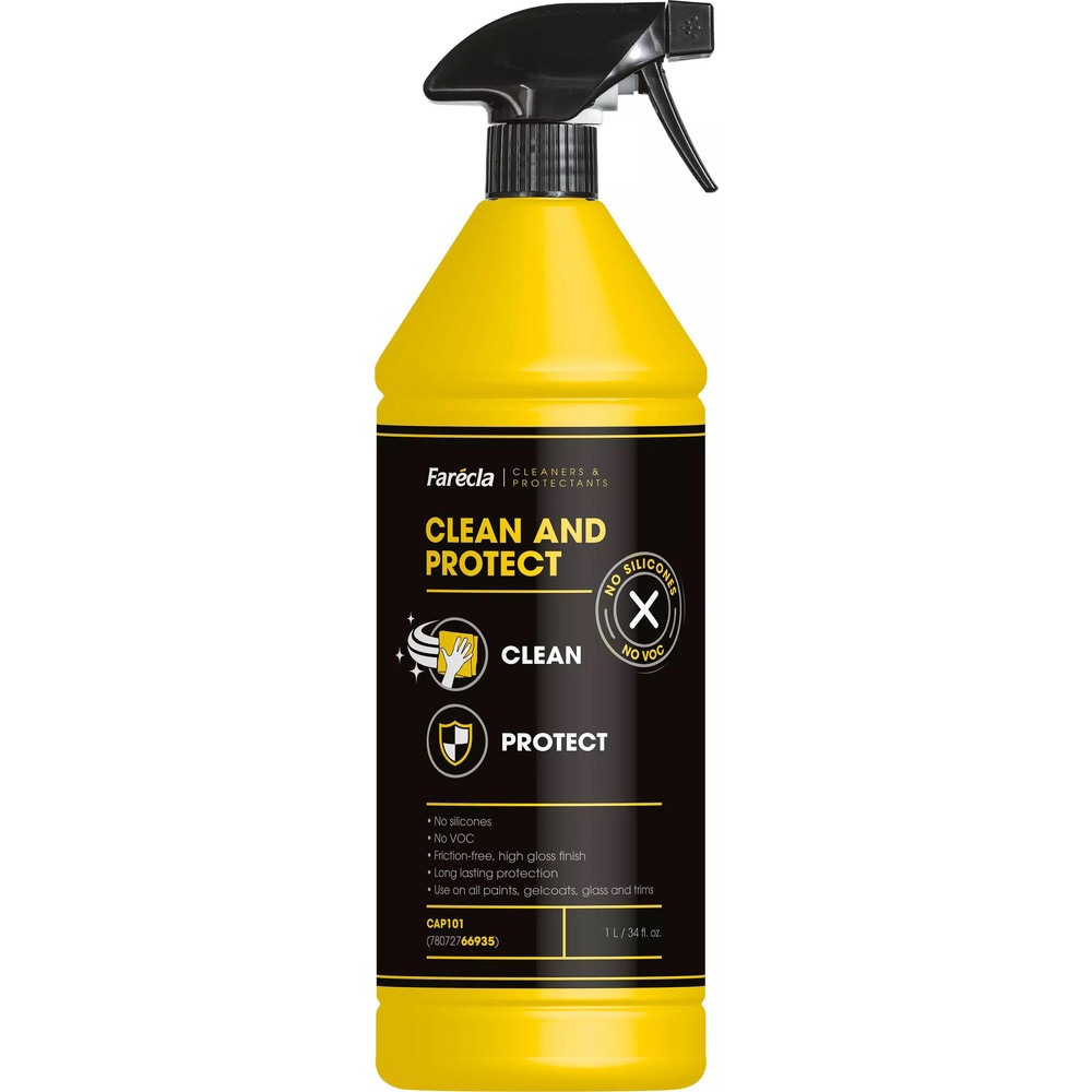 Automotive Cleaners, Polish, Wax & Compounds; Cleaner Type: Clean and Protect Spray ; Container Type: Spray Bottle ; Color: Opaque White ; Appearance: Liquid ; pH: 8.7 ; Voc Content: 0%