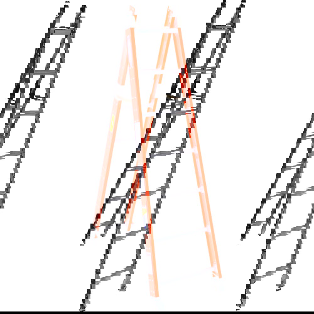 7-Step Fiberglass Folding Step Ladder: T