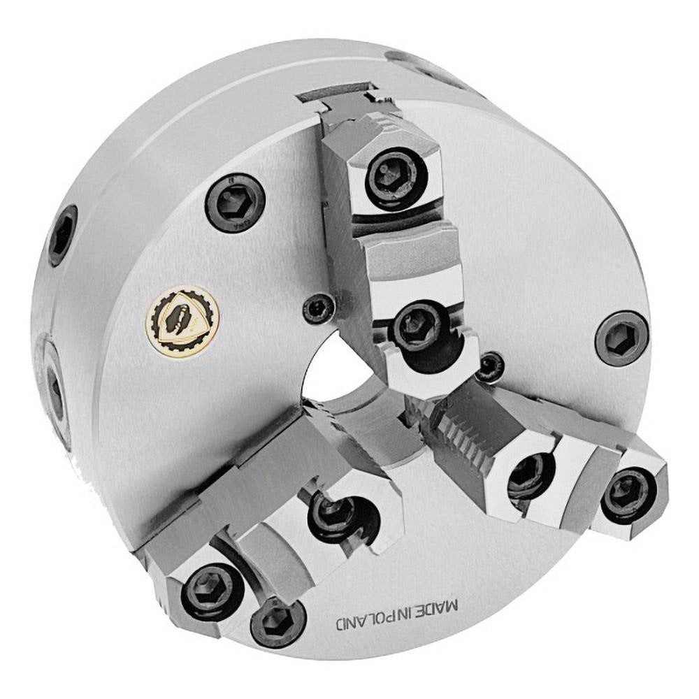 Self-Centering Manual Lathe Chuck: 3-Jaw, 6.3