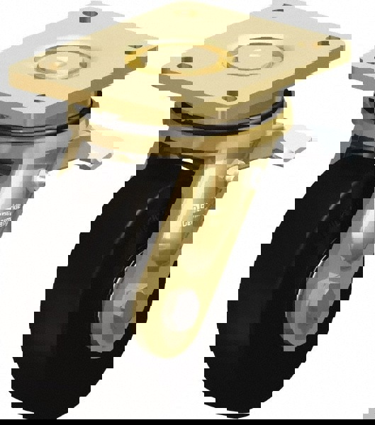 Swivel Top Plate Caster: Solid Rubber, 5