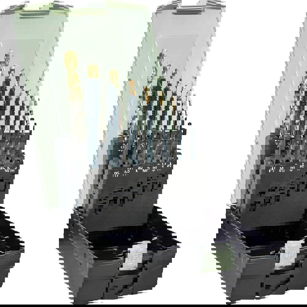 Tap Set: 3 Flute, Plug, High Speed Steel, Vaporisiert Finish