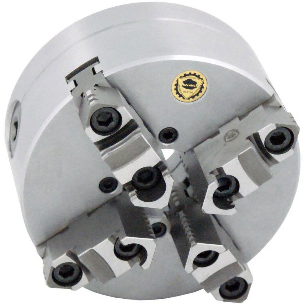 Self-Centering Manual Lathe Chuck: 4-Jaw, 9.84