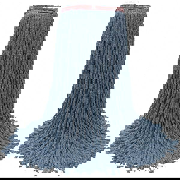Wet Mop Cut: Screw On, Large, Blue Mop, Cotton & Synthetic