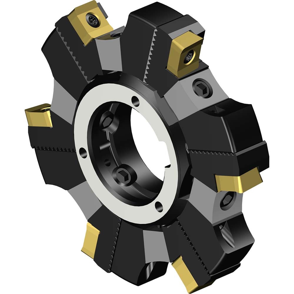 Indexable Slotting Cutter: 80 mm Cutter Dia, Arbor Hole Connection, 7.6 mm Max Depth of Cut, 27 mm Hole