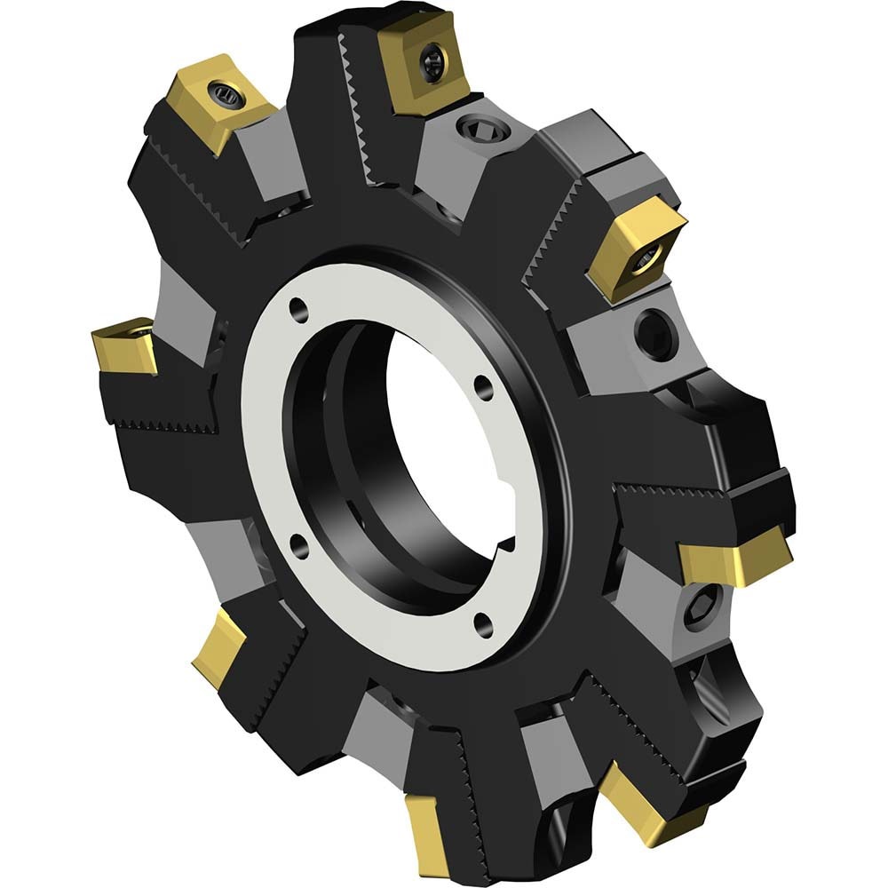 Indexable Slotting Cutter: 100 mm Cutter Dia, Arbor Hole Connection, 7.6 mm Max Depth of Cut, 32 mm Hole