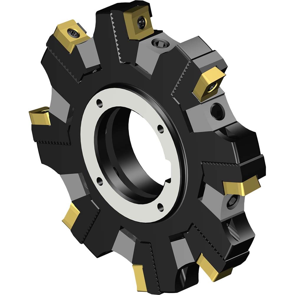Indexable Slotting Cutter: 100 mm Cutter Dia, Arbor Hole Connection, 7.6 mm Max Depth of Cut, 32 mm Hole