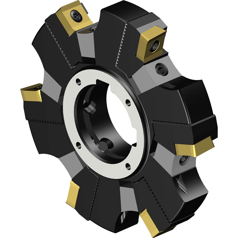 Indexable Slotting Cutter: 100 mm Cutter Dia, Arbor Hole Connection, 10.6 mm Max Depth of Cut, 32 mm Hole