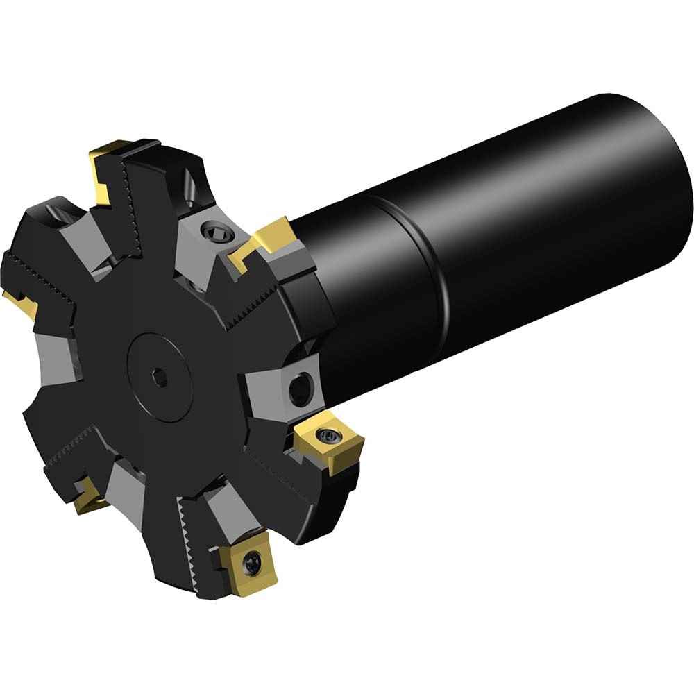 Indexable Slotting Cutter: 80 mm Cutter Dia, Straight Connection, 7.6 mm Max Depth of Cut, 32 mm Shank Dia