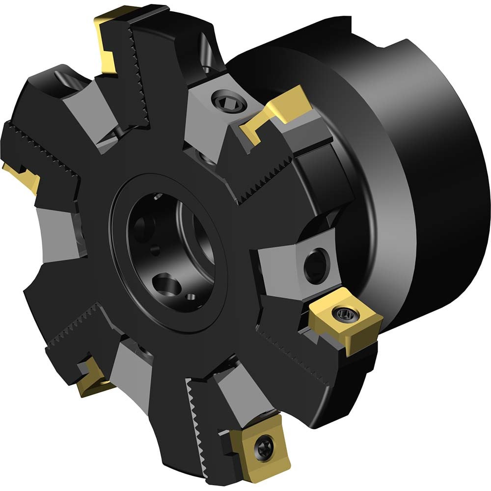 Indexable Slotting Cutter: 80 mm Cutter Dia, Arbor Hole Connection, 7.6 mm Max Depth of Cut, 27 mm Hole
