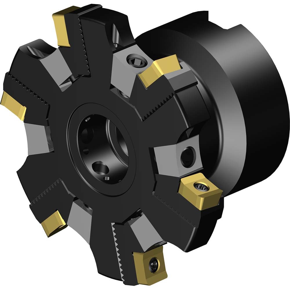 Indexable Slotting Cutter: 80 mm Cutter Dia, Arbor Hole Connection, 7.6 mm Max Depth of Cut, 27 mm Hole