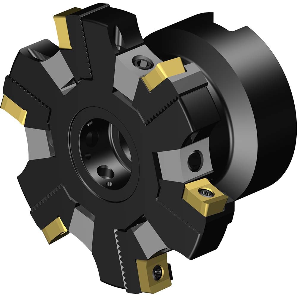 Indexable Slotting Cutter: 80 mm Cutter Dia, Arbor Hole Connection, 7.6 mm Max Depth of Cut, 27 mm Hole