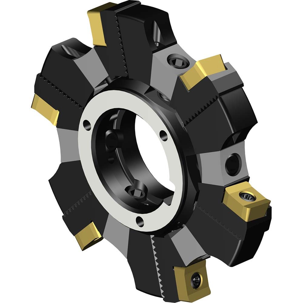 Indexable Slotting Cutter: 80 mm Cutter Dia, Arbor Hole Connection, 7.6 mm Max Depth of Cut, 27 mm Hole