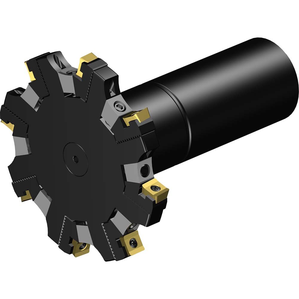 Indexable Slotting Cutter: 100 mm Cutter Dia, Straight Connection, 7.6 mm Max Depth of Cut, 40 mm Shank Dia