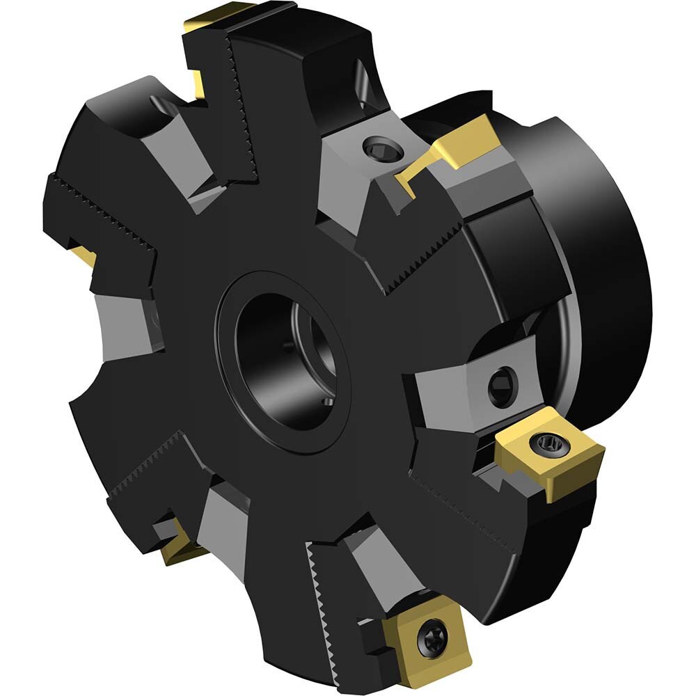 Indexable Slotting Cutter: 100 mm Cutter Dia, Arbor Hole Connection, 10.6 mm Max Depth of Cut, 27 mm Hole