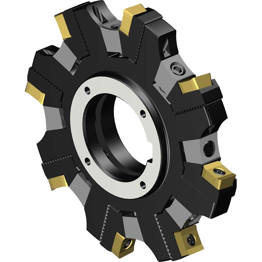Indexable Slotting Cutter: 100 mm Cutter Dia, Arbor Hole Connection, 7.6 mm Max Depth of Cut, 32 mm Hole