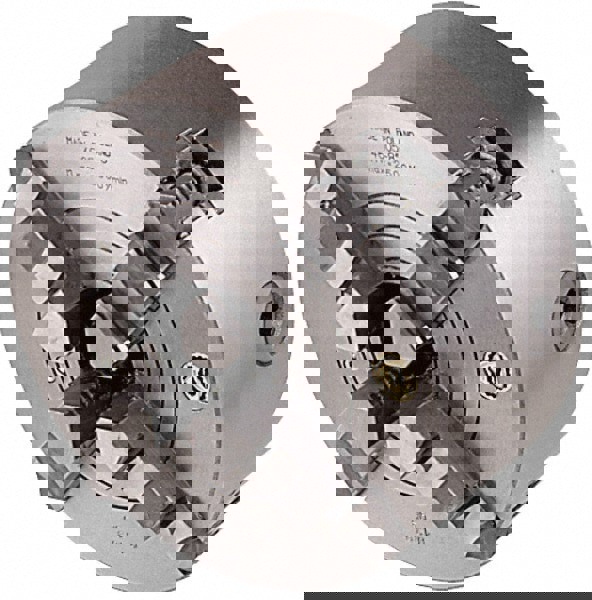 Combination Manual Lathe Chuck: 4-Jaw, 15-3/4