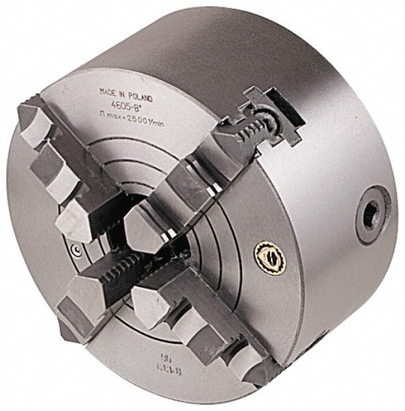 Combination Manual Lathe Chuck: 4-Jaw, 25