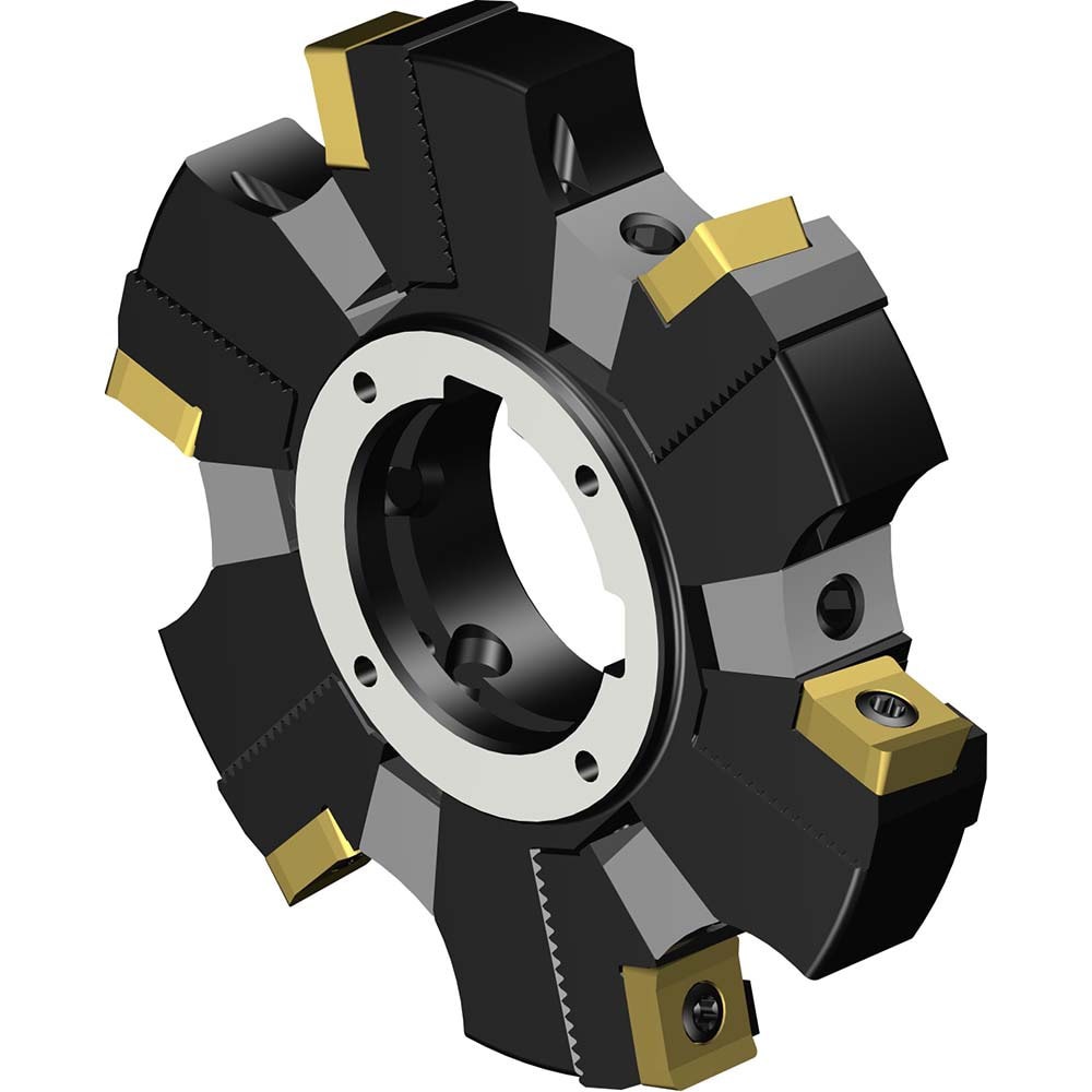 Indexable Slotting Cutter: 100 mm Cutter Dia, Arbor Hole Connection, 10.6 mm Max Depth of Cut, 32 mm Hole