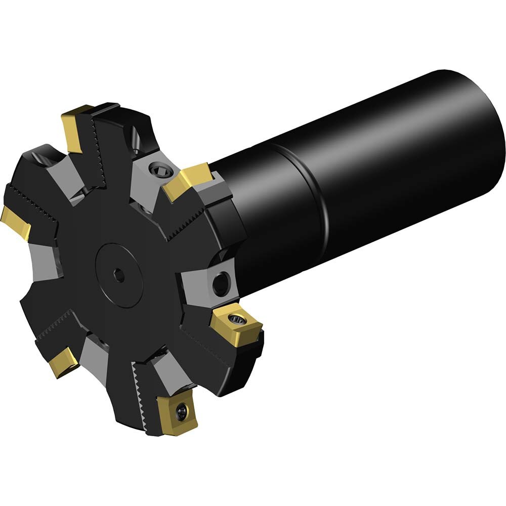 Indexable Slotting Cutter: 80 mm Cutter Dia, Straight Connection, 7.6 mm Max Depth of Cut, 32 mm Shank Dia