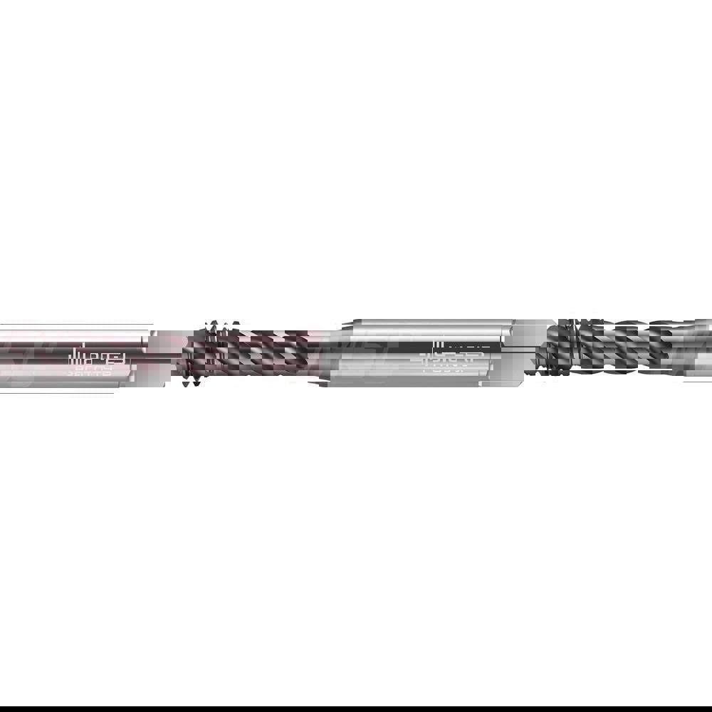 Spiral Flute Tap: 5/16-24 UNF, 3 Flutes, Semi-Bottoming, High Speed Steel-E, TiAlN Coated