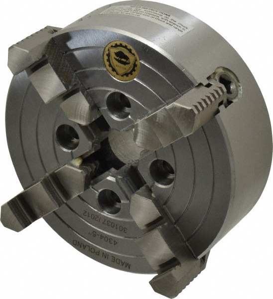 Independent Manual Lathe Chuck: 4-Jaw, 5