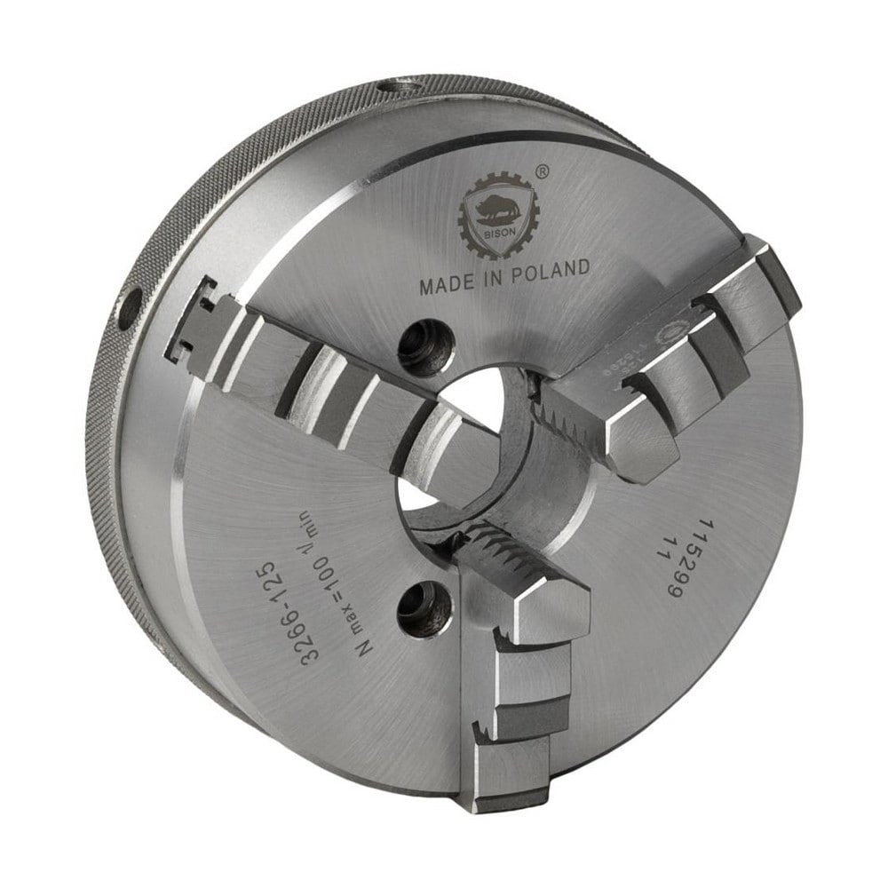 Self-Centering Manual Lathe Chuck: 3- Jaw, 55.00 mm Dia