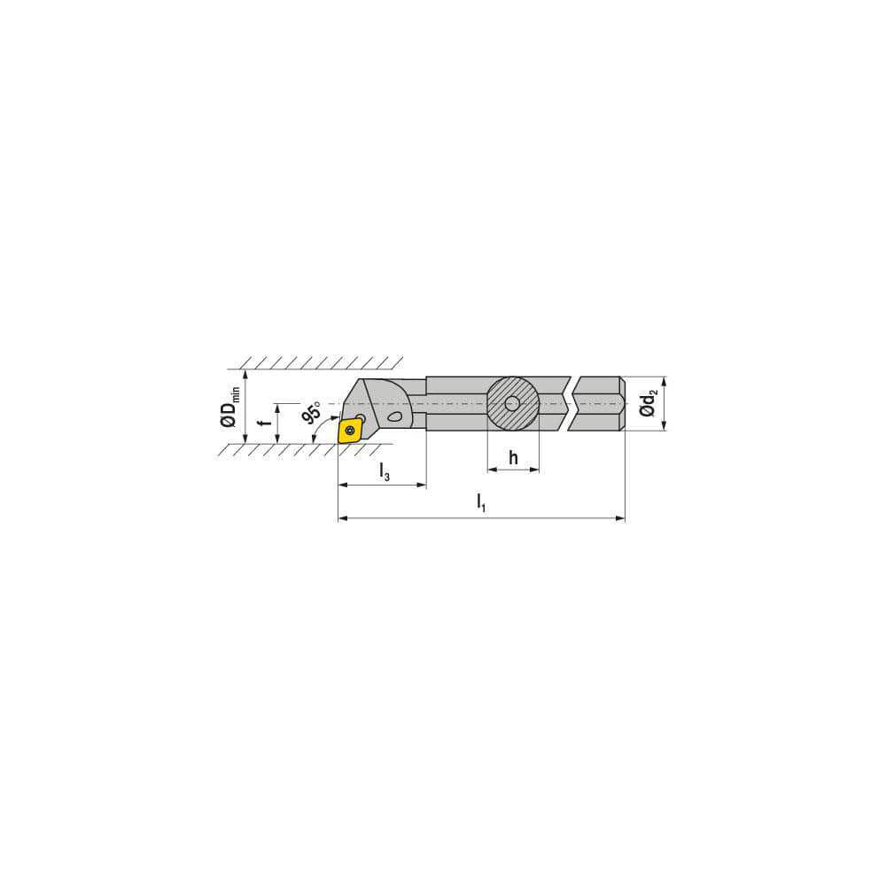 Indexable Boring Bar: A12S SCLCR 3M, 1