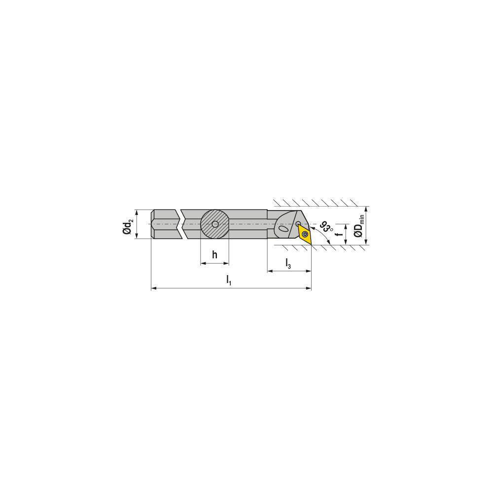 Indexable Boring Bar: S16T SDUCL 3M, 1-1/2