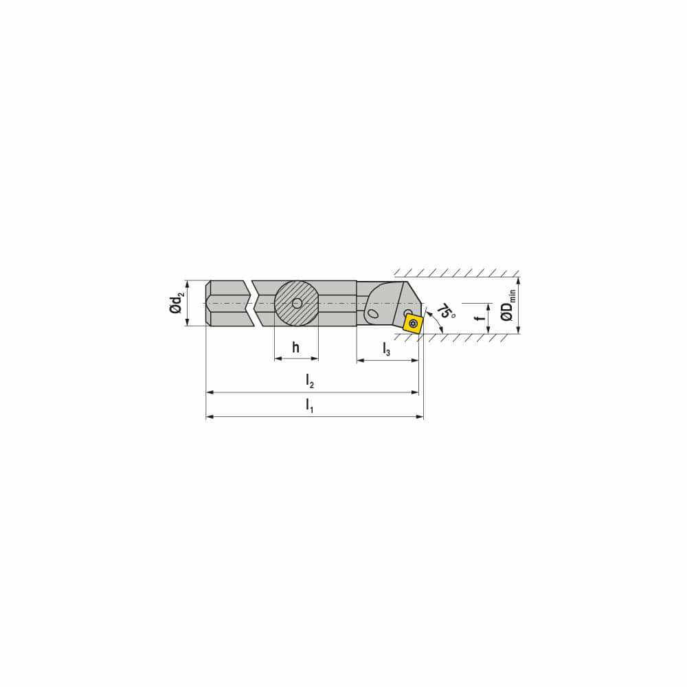 Indexable Boring Bar: S16T SSKCL 3, 1.28