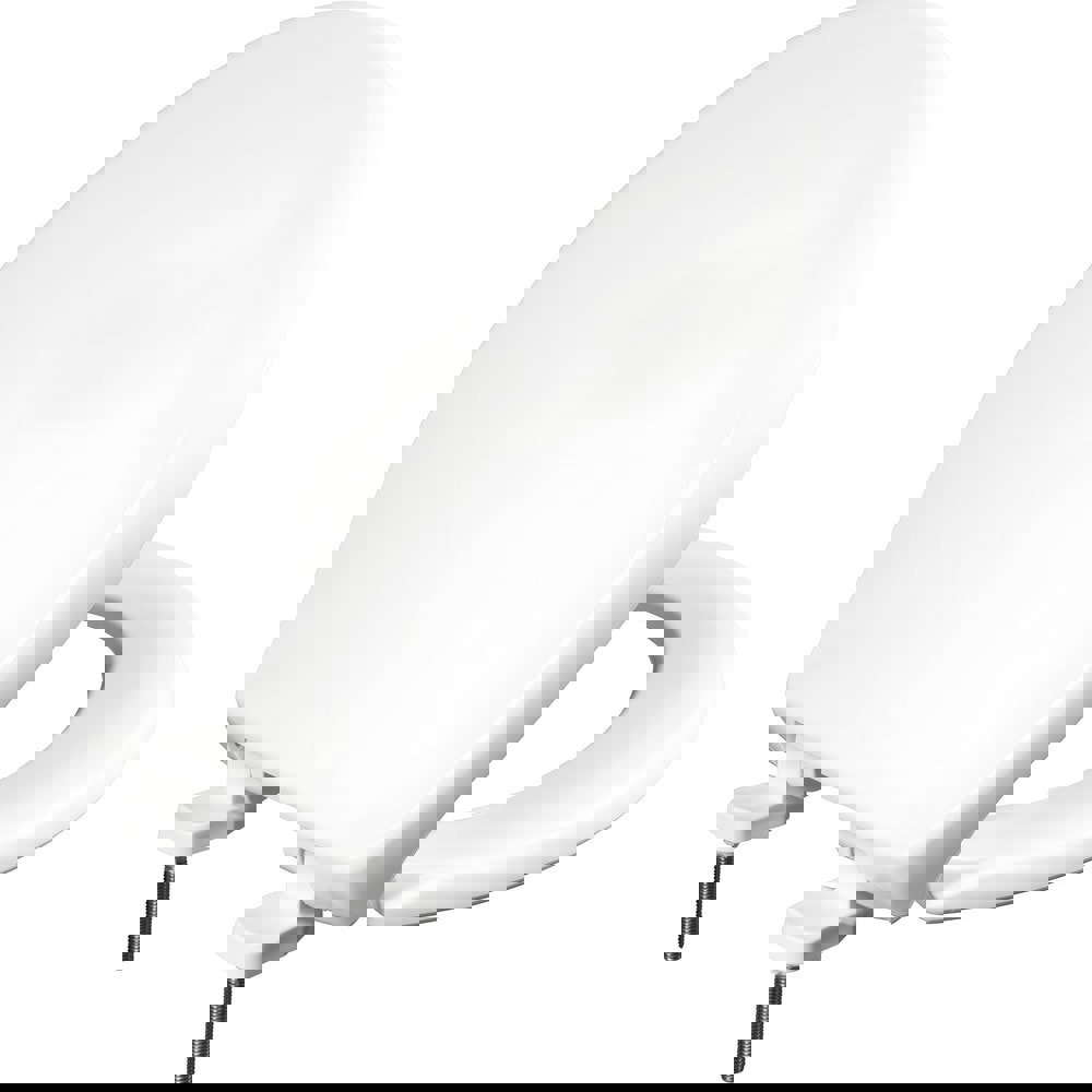 Toilet Seats; Type: Standard; Closed ; Style: Round ; Material: Plastic ; Color: White ; Outside Width: 14.375in (Inch); Inside Width: 8.3750in (Inch)