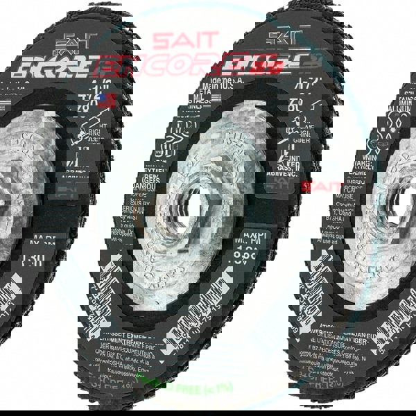 Flap Disc: 5/8-11 Hole, 80 Grit, Zirconi