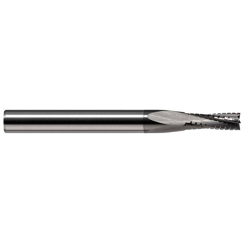 Square End Mill: 1/8'' Dia, 3/8'' LOC, 1/8'' Shank Dia, 1-1/2'' OAL, 6 Flutes, Solid Carbide