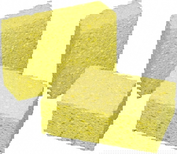 SPONGE, CELLULOSE, COARSE-TEXTURED, UNCOMPRESSED, YELLOW, 3-5/8