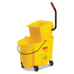 7920013433776, Skilcraft, Combination Wet Mop Bucket And Wringer, 35 Qt, Yellow