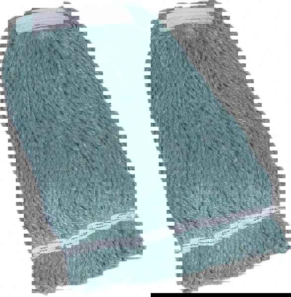 Wet Mop Loop: Clamp Jaw, Medium, Green Mop, Blended Fiber