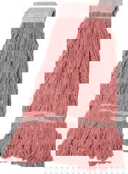 MOP HEAD, WET, LOOPED-END, ANTI-MICROBIAL, 20 OZ., RED