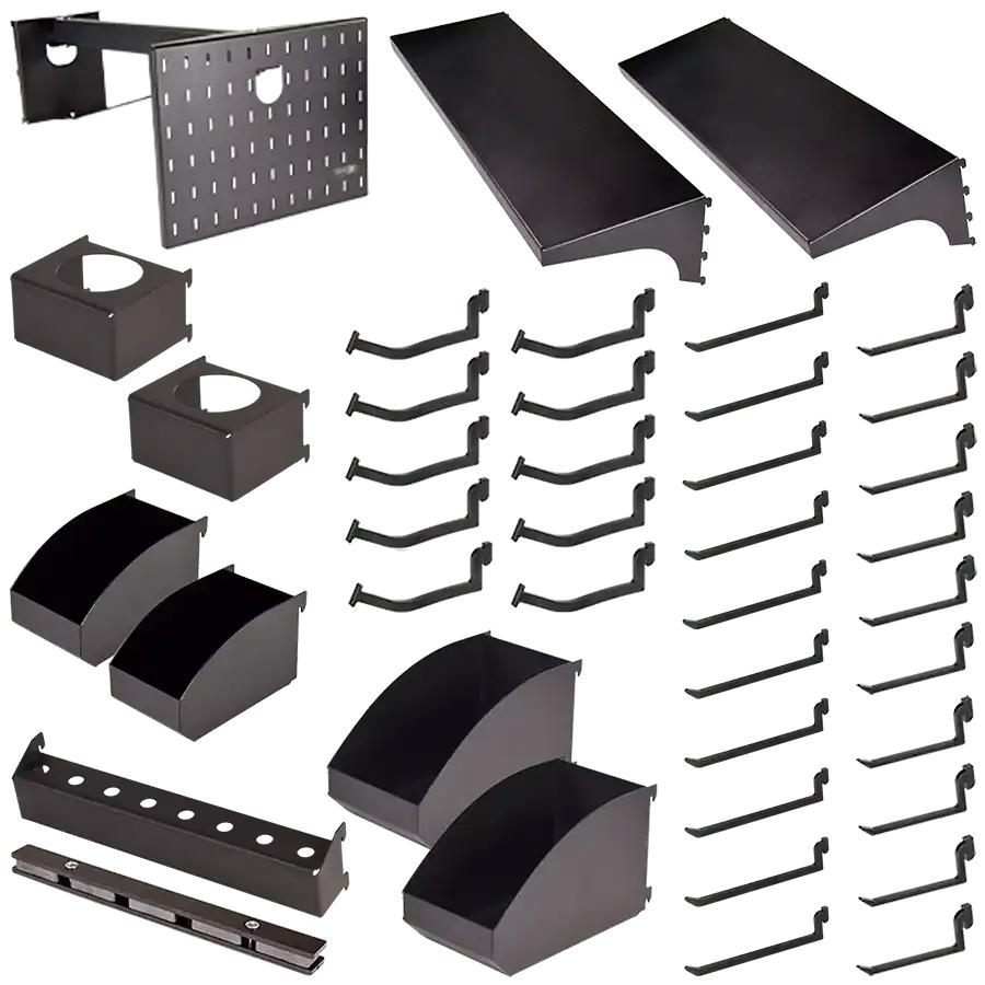 Mobile Bench, Stand & Center Accessories; Accessory Type: 41-Piece Accessory Kit ; For Use With: Pegboard/Tool Board ; Material: Steel