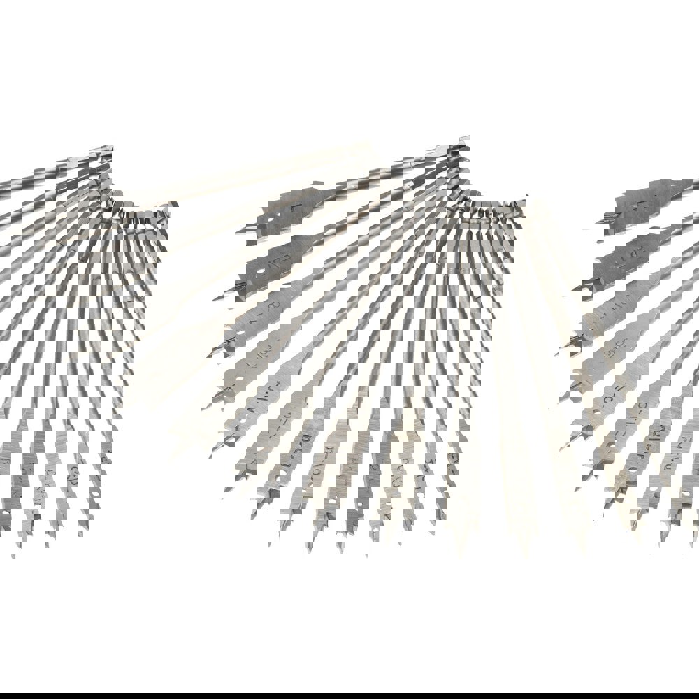 Drill Bit Set: Spade Drill Bits, 13 Pc,