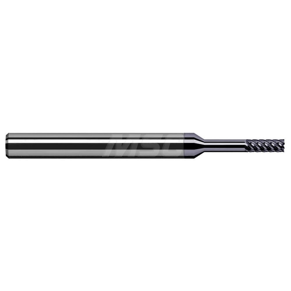 Square End Mill: 3/32'' Dia, 0.279'' LOC, 1/8'' Shank Dia, 2-1/2'' OAL, 3 Flutes, Solid Carbide
