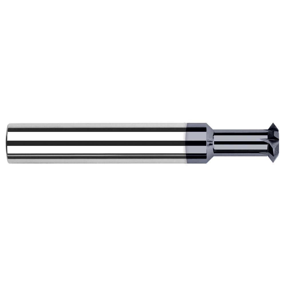 Double-Angle Cutters; Connection Type: Shank ; Cutter Material: Solid Carbide ; Included Angle: 90.00 ; Cutter Diameter (Inch): 1/16 ; Cutting Width (Inch): 1/32 ; Overall Length (Inch): 1-1/2
