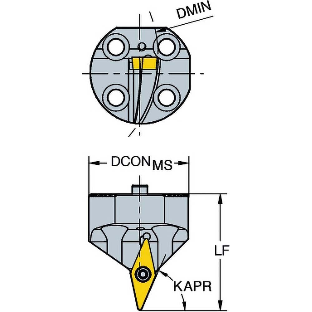 Modular Grooving Head: Right Hand, Cutting Head