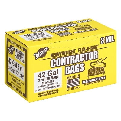 42GAL 3MIL TRASH CAN LINER BOX/20 BAGS