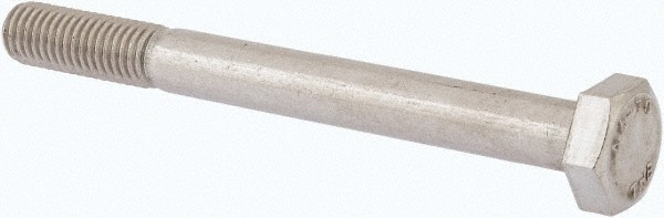 Hex Head Cap Screw: M10x1.5, 100.00 mm Length Under Head, Grade 316 & Austenitic Grade A4 Stainless Steel, Bright/Uncoated Finish