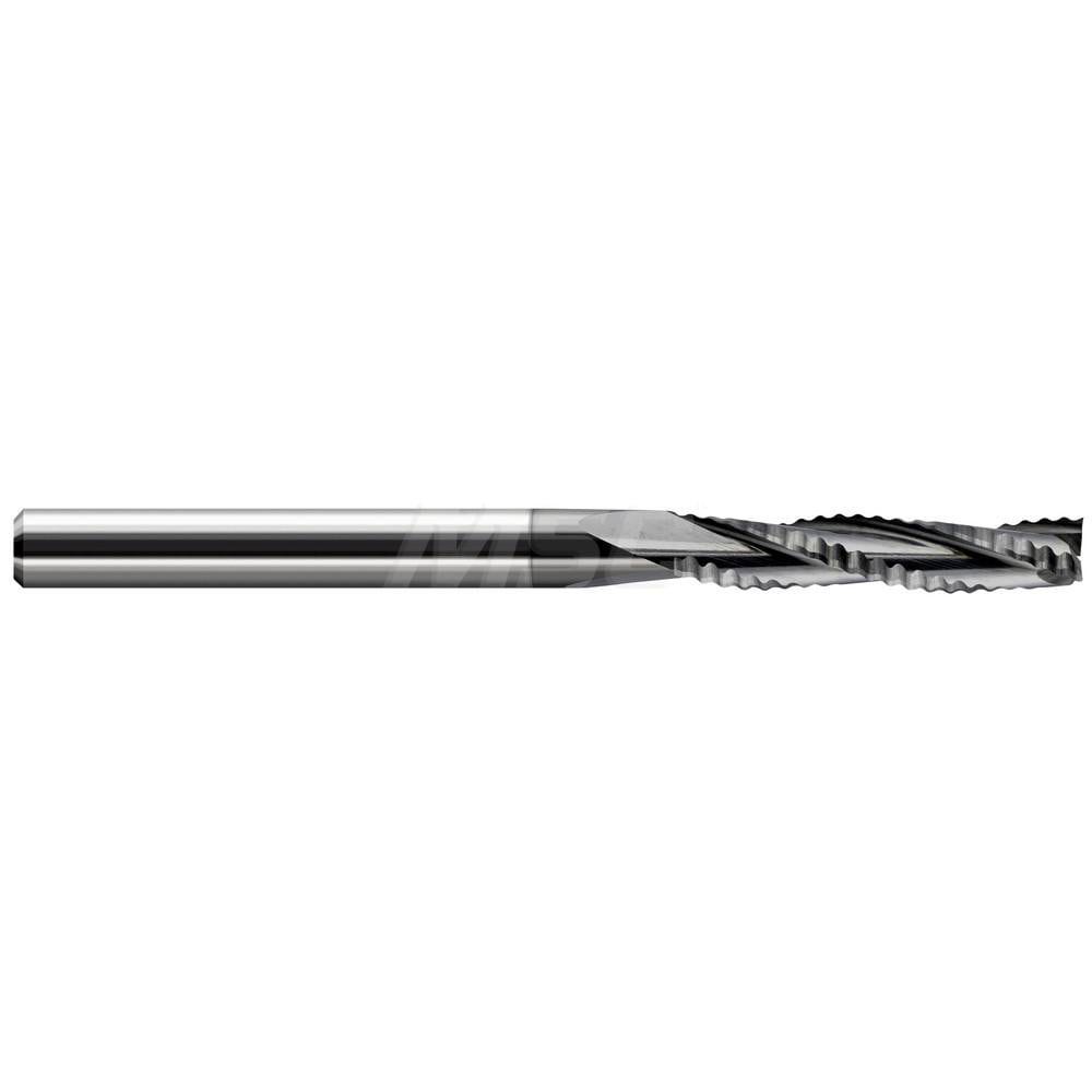 Square End Mill: 0.062'' Dia, 0.186'' LOC, 1.5'' OAL, 3 Flutes, Solid Carbide