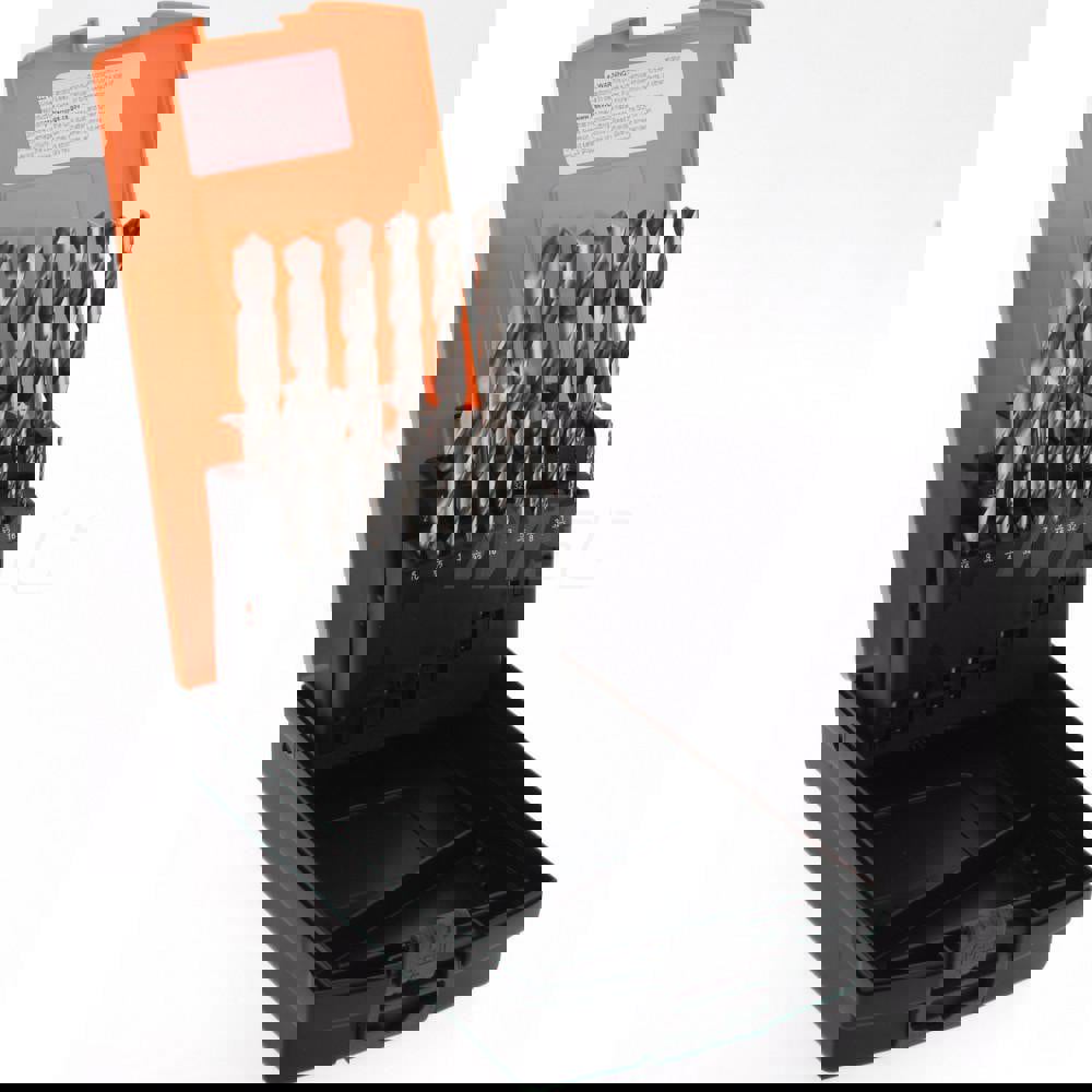 Drill Bit Set: Jobber Length Drill Bits, 15 Pc, 118 °, High Speed Steel