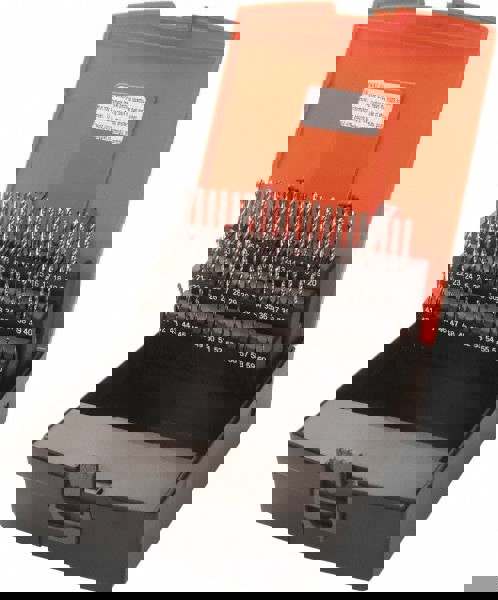 Drill Bit Set: Jobber Length Drill Bits, 60 Pc, 118 °, High Speed Steel