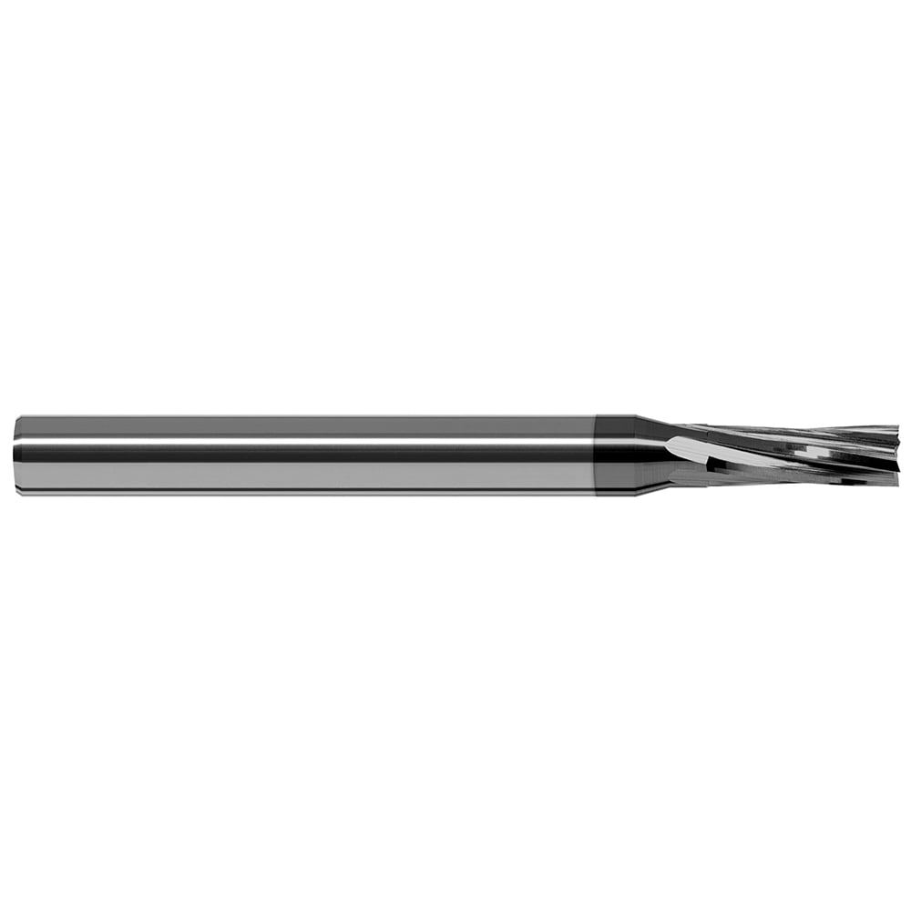 Square End Mill: 3/16'' Dia, 0.57'' LOC, 2'' OAL, 3 Flutes, Solid Carbide