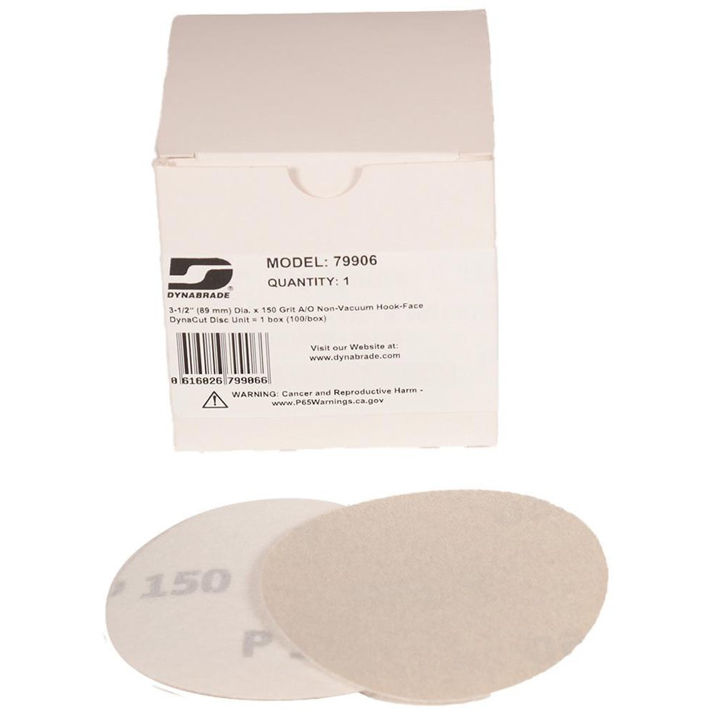 Hook & Loop Discs; Disc Diameter: 3-1/2 ; Grade: Medium ; Grit: 150 ; Abrasive Type: Coated ; Backing Material: Paper ; Abrasive Material: Aluminum Oxide