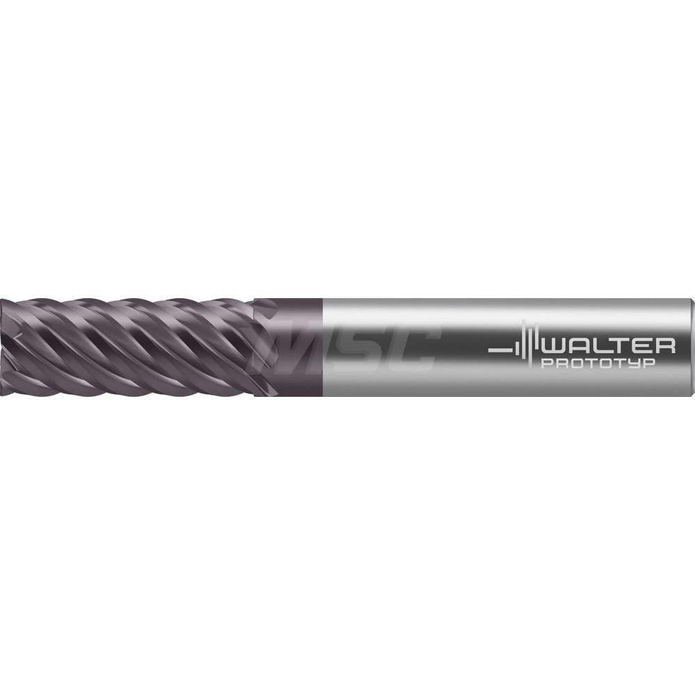 Square End Mill: 1/2'' Dia, 1'' LOC, 1/2'' Shank Dia, 3-1/2'' OAL, 6 Flutes, Solid Carbide